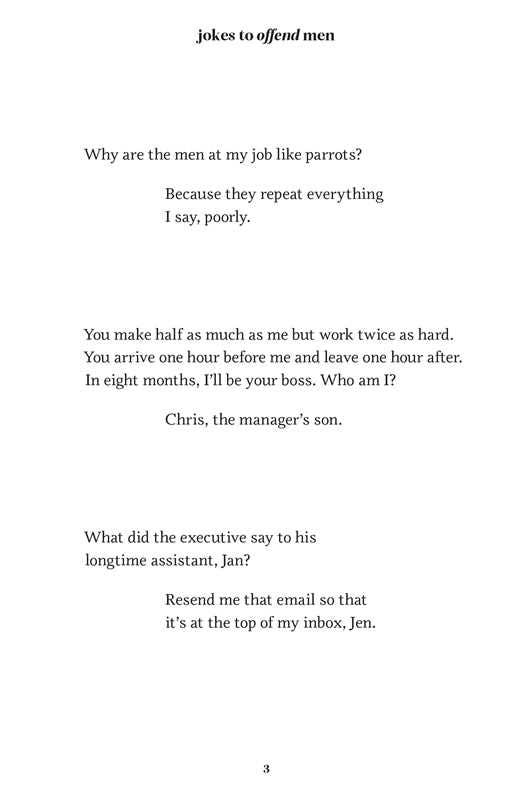 Jokes to Offend Men by Allison Kelley: Hardcover; 176 pages / English