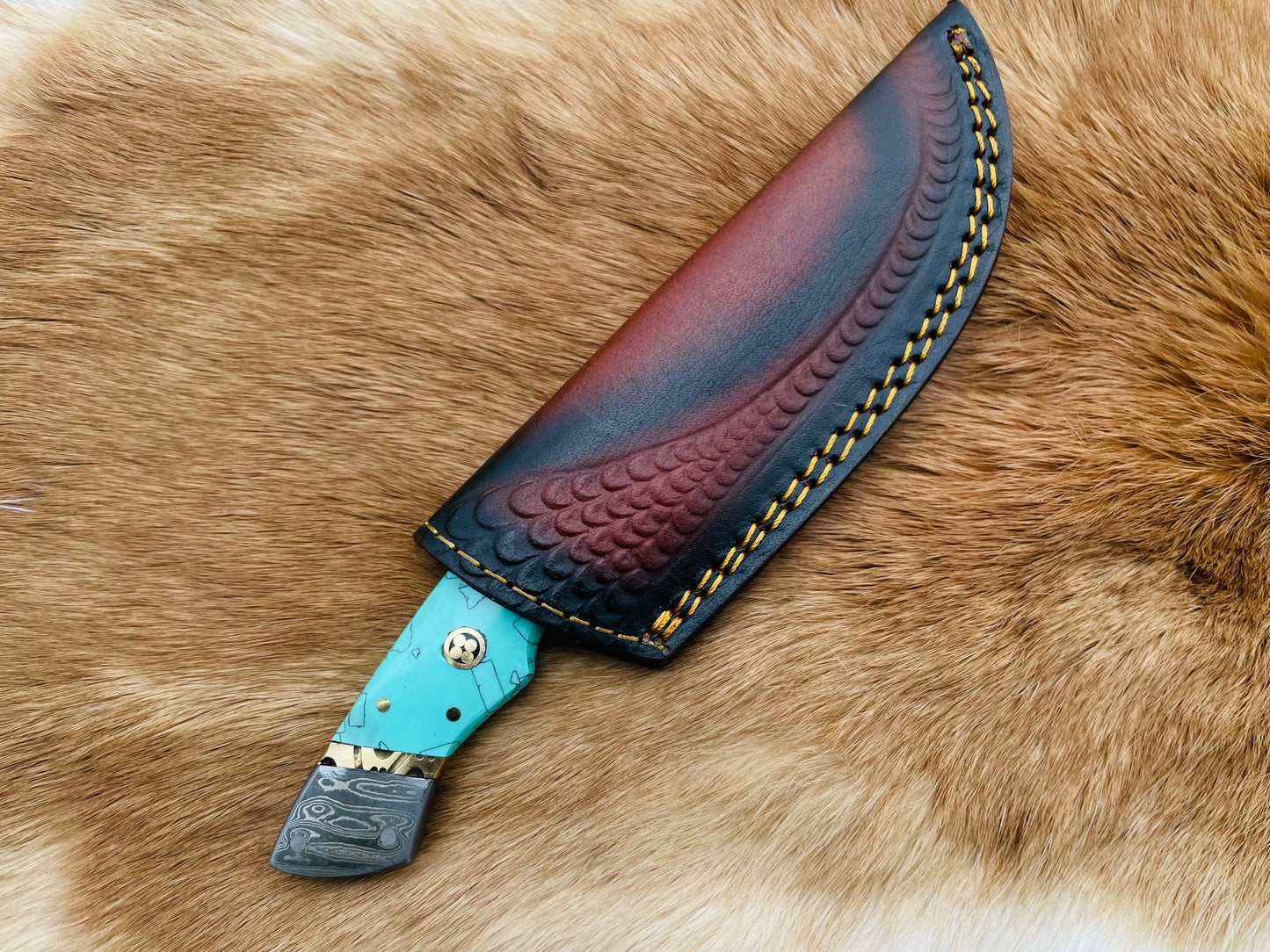 The Azure Fusion Damascus Steel Utility Knife TK-086