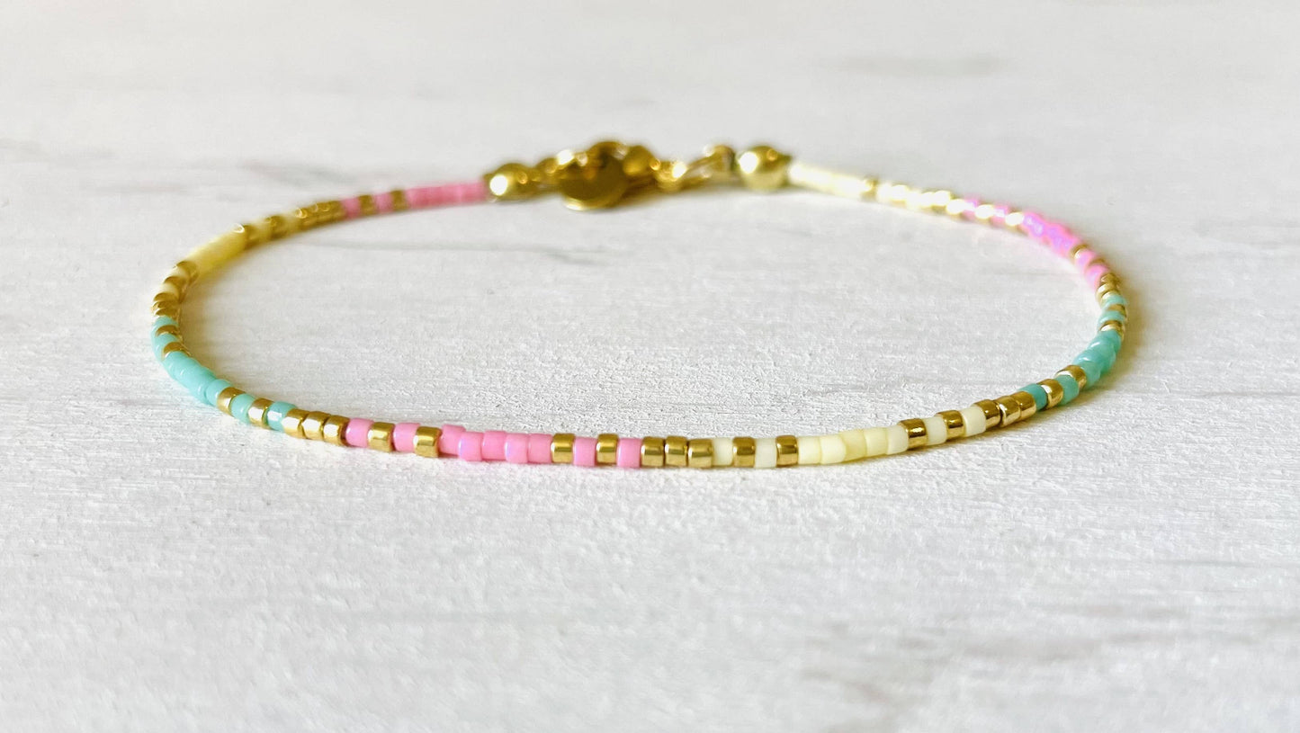 Stainless steel women's bracelets, bead bracelets N015