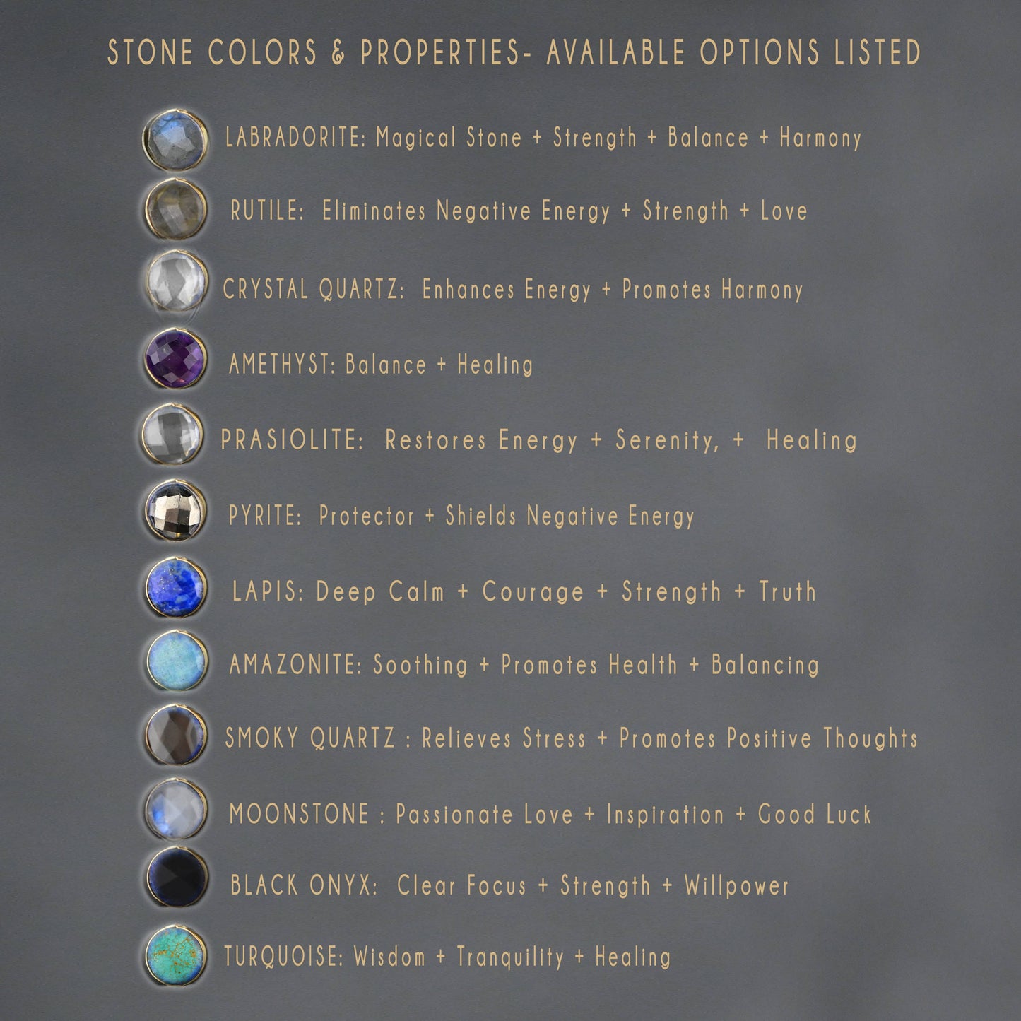 Thin Brass Cuff w/ Semi Precious Gemstone: Amazonite