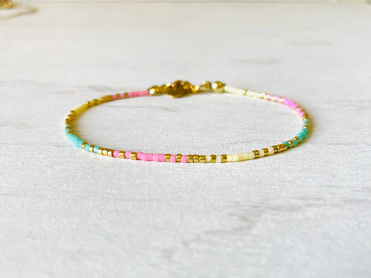 Stainless steel women's bracelets, bead bracelets N015