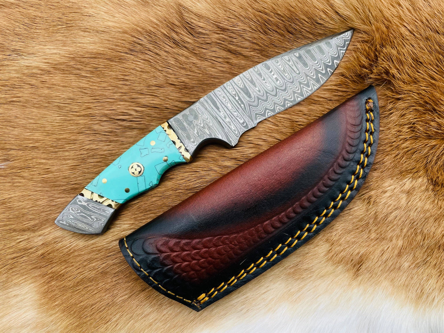 The Azure Fusion Damascus Steel Utility Knife TK-086